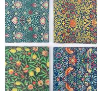 William Morris - Set di 4 stoffe fat quarter in 100% cotone percale, confezione da designer, per quilting, patchwork, cucito creativo, materiale per lavori a maglia | 48,3 x 50,8 cm (50 cm x 52 cm