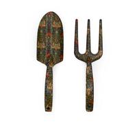 William Morris - Set di attrezzi da giardino, forchetta e cazzuola con stampa a testa di serpente, elegante regalo per giardinaggio, progettato nel Regno Unito