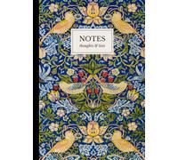 William Morris Strawberry Thief Pattern Notebook: A5 Lined Notebook | Arts and Crafts Inspired Stationery