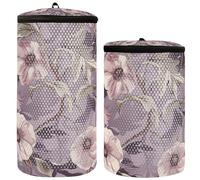 William Morris Style Mauve Floral Borse per scarpe per lavatrice 2 pz Mesh Shoe Bag Scarpe Rondella Macchina Borse
