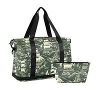 William Morris Style Pirates Khaki Barca a vela Carry on Weekender Pernottamento Borsa con Tasca Bagnata Cinghia Regolabile Tote Bag per Allenamento Impermeabile per Uomini Donne
