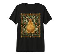 William Morris Style Pollo Arte Botanica Maglietta Premium
