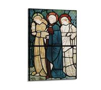 William Morris - Three Mary at The Sepulchre 1862, stampa artistica da parete su tela, poster per la decorazione della stanza, 61 x 91,4 cm