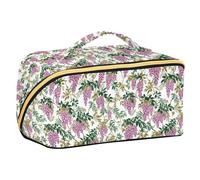 William Morris - Trousse per cosmetici con glicine tropicale, design colorato, con divisori, alla moda, da donna, accessori da viaggio