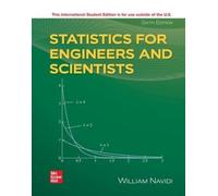 William Navidi Statistics for Engineers and Scientists ISE (Tascabile)