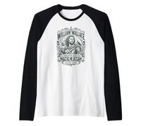 William of Wallace, Custode della Scozia Castello, Stampa Verde Maglia con Maniche Raglan