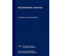 William R. Dillon Matthew Goldstein Multivariate Analysis (Copertina rigida)
