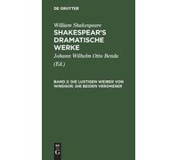 William Shakesp Die Lustigen Weiber Von Windsor. Die Beiden V (Copertina rigida)