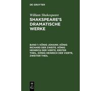William Shakesp König Johann. König Richard Der Zweite. König (Copertina rigida)