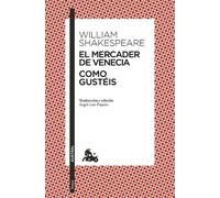 William Shakespeare El Mercader de Venecia / Como Gustéis (Tascabile)