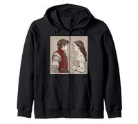 William Shakespeare - Ritratto di Disegno a Matita Romeo e Giulietta Felpa con Cappuccio