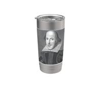 William Shakespeare Ritratto Teatro Scrittore Storico Bicchiere termico in acciaio inox doppia parete