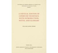 William Sledge A Critical Edition of Ciperis De Vignevaux, with Int (Tascabile)