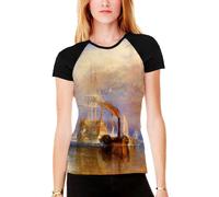 William Turner Il Combattimento Temeraire Donna Tutti Sopra Contrasto T-Shirt