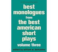 William W. Demaste Best Monologues from The Best American Short Play (Tascabile)