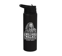 William Wallace Guardiano della Scozia 1270-1305 xilografia Stainless Steel Insulated Water Bottle