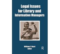William Z Nasri Legal Issues for Library and Information Mana (Copertina rigida)