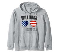 Williams Family Heritage È nel Mio Dna Patriotic USA Felpa con Cappuccio