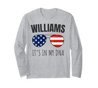 Williams Family Heritage È nel Mio Dna Patriotic USA Maglia a Manica