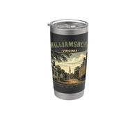 Williamsburg Virginia Vintage Coloniale America Viaggi Bicchiere termico in acciaio inox doppia parete