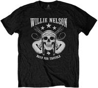 Willie Nelson Maglietta Skull Unisex Black S