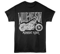 Willie Nelson - Moto Midnight Rider - Licenza Ufficiale - Nero Solido Fr