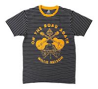 Willie Nelson On The Road Again Ringer autorizzato Uomo maglietta