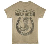 Willie Nelson - Outlaw a Mezzaluna - Licenza Ufficiale - Marrone Erica Avanti