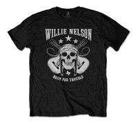 Willie Nelson Skull autorizzato Uomo maglietta