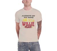 Willie Nelson T Shirt Always On My Mind Logo Nuovo Ufficiale Unisex Natural Size L