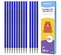 Willingood Refill per Penna Gel Cancellabile,compatibili con Legami,14 Pezzi,Blu, Altezza 13 cm, Inchiostro Termosensibile, Punta 0,7 mm, Particolarmente adatto per la scuola e la vita quotidiana