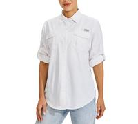 WILLIT Camicia da donna UPF 50+, maglietta a maniche lunghe, funzionale, Safari Angel SPF, ad asciugatura rapida, per escursioni, attività all'aria aperta, bianco, XS