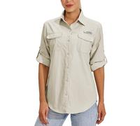 WILLIT Camicia da donna UPF 50+, maglietta a maniche lunghe, funzionale, Safari Angel SPF, ad asciugatura rapida, per escursioni, attività all'aria aperta, cachi, XS