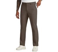 WILLIT Pantaloni da golf da uomo, elasticizzati, ad asciugatura rapida, per lavoro, ufficio, casual, con 4 tasche, 76 cm/81 cm/86 cm, grigio/marrone, 38W x 32L