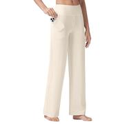 WILLIT Pantaloni da yoga da donna, a gamba larga, elasticizzati, a vita alta, controllo della pancia, per il tempo libero, lavoro, casual, con tasche