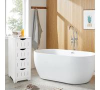 Willonin Armadietto da bagno verticale, mobile WC per bagno, il colore bianco di alta qualità è versatile e adatto a molti spazi/30 x 30 x 82 cm