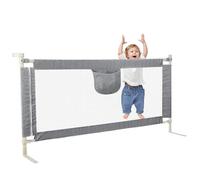Willonin Barriera per letto da 150/180/200 cm, protezione contro le cadute, regolabile in altezza 70-105 cm, barriera per letto per tutti, barriera del letto con rete ventilata, facile da montare (200
