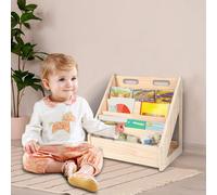 Willonin Libreria Montessori per bambini, libreria per libri e giocattoli per bambini, libreria Montessori per bambini, libreria libro per bambini, in legno, 41,9 x 41,9 x 30,4 cm, legno originale
