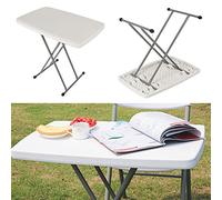 Willonin Tavolino portatile per esterni, tavolo pieghevole in plastica con altezza regolabile, tavolo da giardino-76 x 50 x 50/62/74 cm (1)