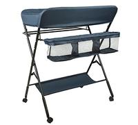 Willonin Tavolo per pannolini pieghevole e portatile, tavolo per allattamento, cura dei pannolini, cura del bambino, mobile, motivo giraffa, 80 x 66 x 98 cm, blu scuro