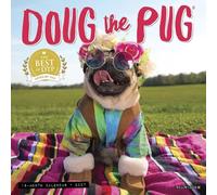 Willow Creek Press, Doug the Pug 2027 - Mini calendario da parete, 17,8 x 17,8 cm
