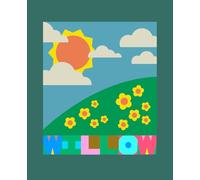 WILLOW: first name notebook: personalized journal with field of flowers design. 110 lined pages. soft matte cover