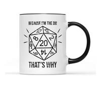 Willow Gifts Tazza da tè e caffè con scritta "Because I'm the DM That's Why - Divertente Dungeons & Dragons D&D Fantasy Gioco di ruolo Dungeon Master, idea regalo, decorazione per la casa e la cucina