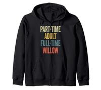 Willow Personalized Retro Girls Part-Time Willow Name Felpa con Cappuccio