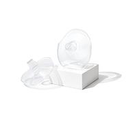 Willow Pump Willow Go™ - Set di flange per tiralatte indossabile, confezione da 2 pezzi, scudo per seno per mani libere, tiralatte elettrico doppio senza cavo, trasparente, 24 mm