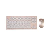 Willow - Tastiera meccanica [Milk Tea Edition] + mouse wireless bonus, 102 tasti, MAC/WIN, interruttori lineari sostituibili a caldo LP Kailh, retroilluminazione bianca, RF 2.4, Bluetooth, USB, tasti