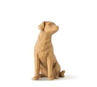 Willow Tree 27682 Figurina Amo Il Mio Cane, Resina, Beige Chiaro, 8.5 cm