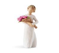 Willow Tree Bright Hope, statuetta scolpita dipinta a mano con scritta “Bold Confidence and Bright Hopes for You”, per esprimere sostegno a coloro che hanno bisogno di speranza e incoraggiamento