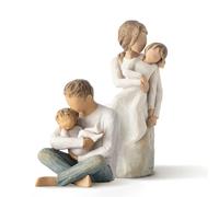 Willow Tree Figura MotherDaughter Plus Little One, scolpita dipinta a mano 2