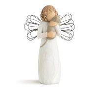 Willow Tree Figurina con Affetto, Resina, Design di Susan Lordi, 13 cm | Angelo dipinto a mano che celebra amicizia, natura e benedizioni quotidiane, modellato dall'artista Susan Lordi
